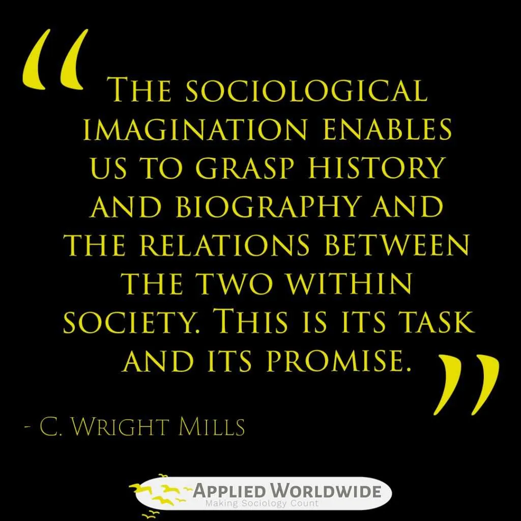 Quote from C. Wright Mills on the Sociological Imagination; the Sociological Imagination of Unemployment