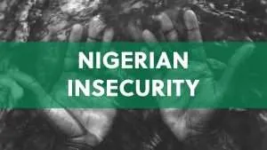 Graphic with the Words Nigerian Insecurity