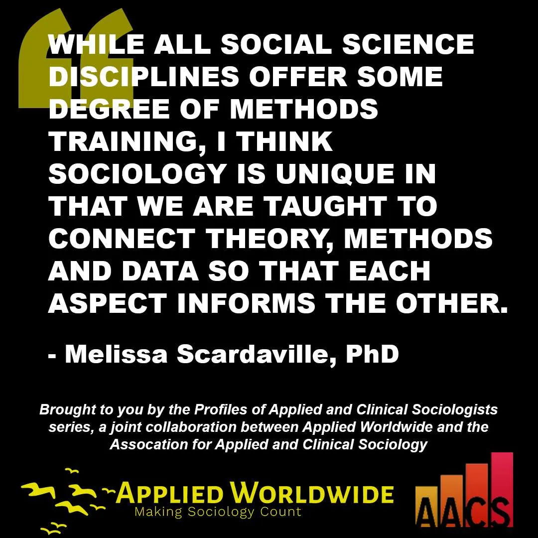 Sociology Quotes from Applied and Clinical Sociology Quote from Melissa Scardaville