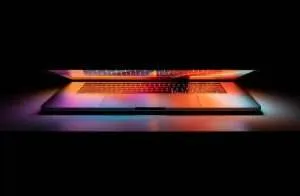 Laptop Opening with Colorful Lights