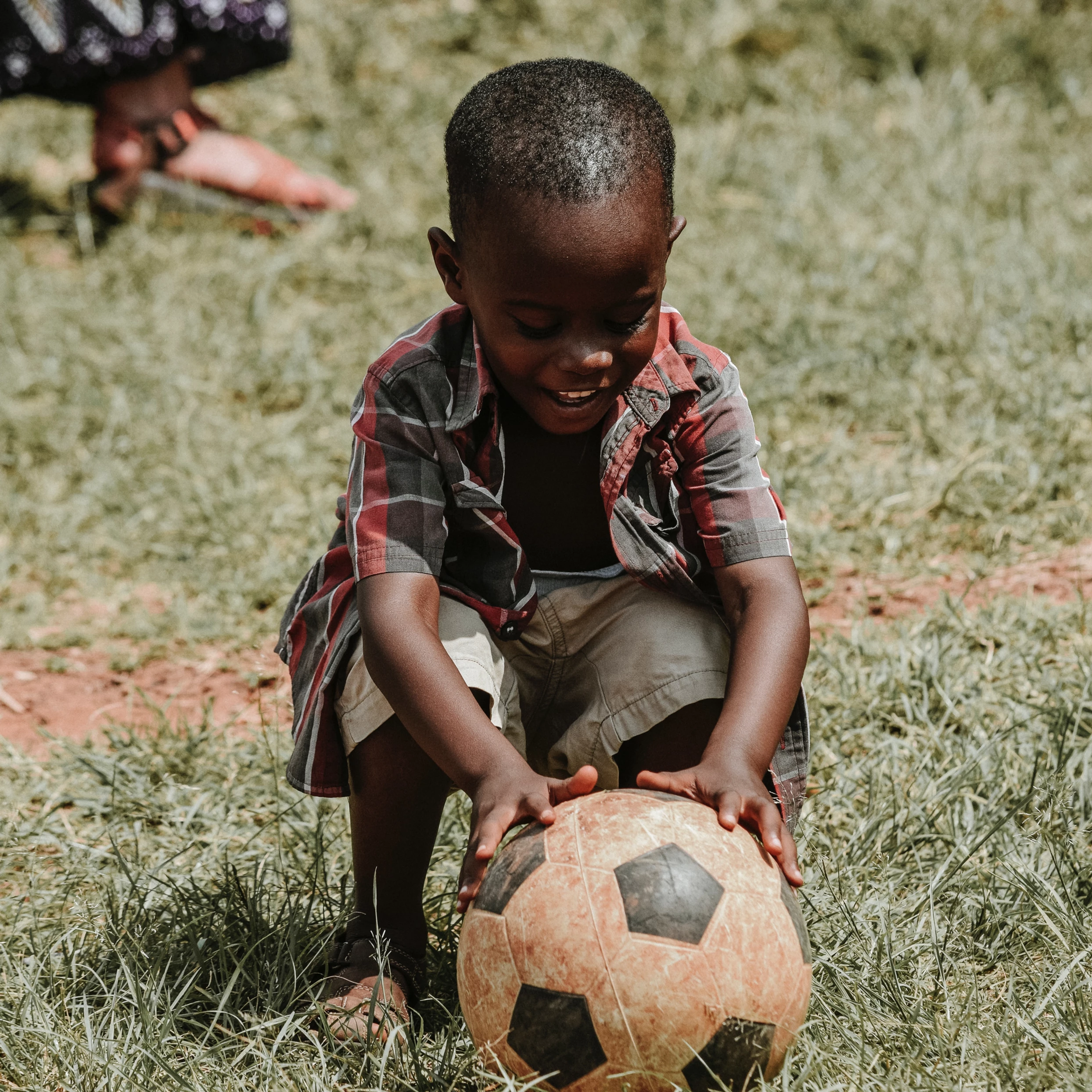African Child with Football