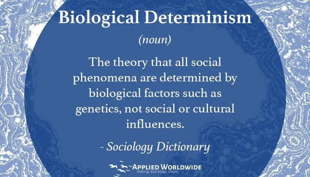 sociology terms - Biological Determinism