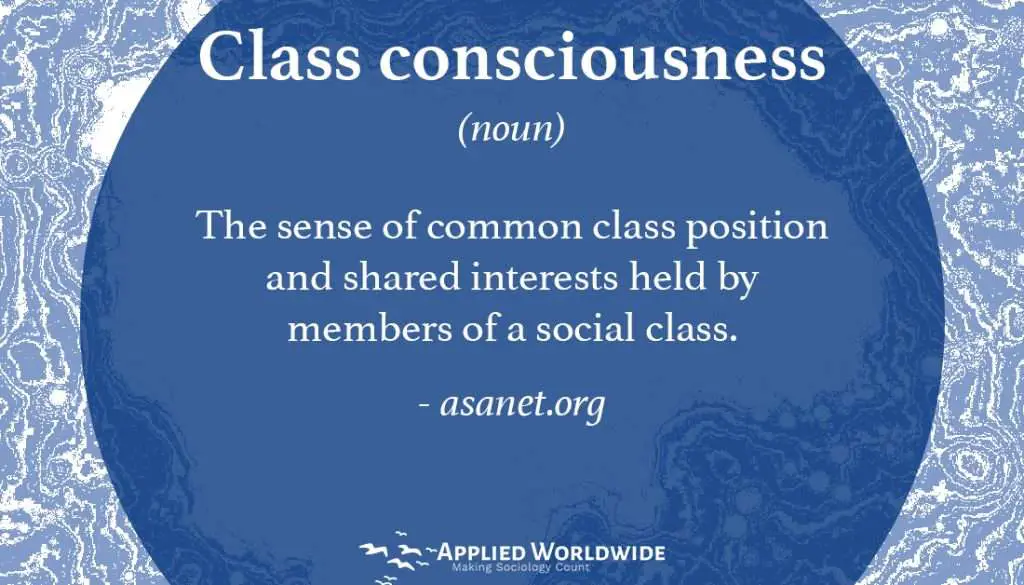 sociology terms - class consciousness