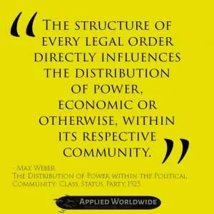 A sociology quote from Max Weber as seen in the article on electoral violence in Mexico.