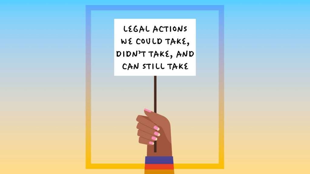 Legal Actions We Could Take, Didn’t Take, and Can Still Take