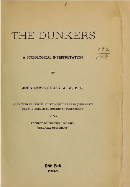 You are currently viewing Sociology of the Dunkers and Origins of Pennsylvania Dutch